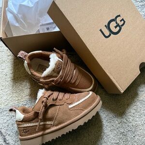 UGG Kids Tan Sneakers with White Accents
